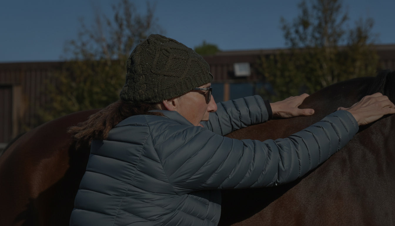 Dr Audrey DeClue DVM treats a horse at Annaharvey Farm, co. Offaly